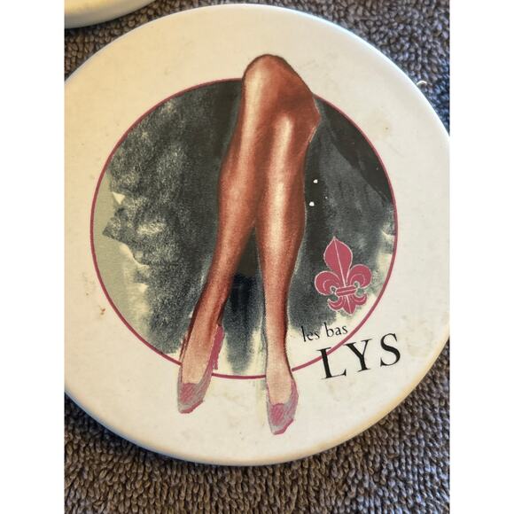 Vintage Rosanna Le Bas Scandale Think Pink Coasters (4) - Picture 5 of 9